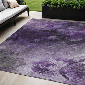 Homeroots 3' Add A Touch Of Elegance With A Navy Blue Abstract Washable Area Rug For Indoor Or Outdoor Use 5' X 8' Polyester 577512