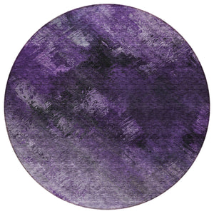 Homeroots 3' Add A Touch Of Elegance With A Navy Blue Abstract Washable Area Rug For Indoor Or Outdoor Use 8' Round Polyester 577513