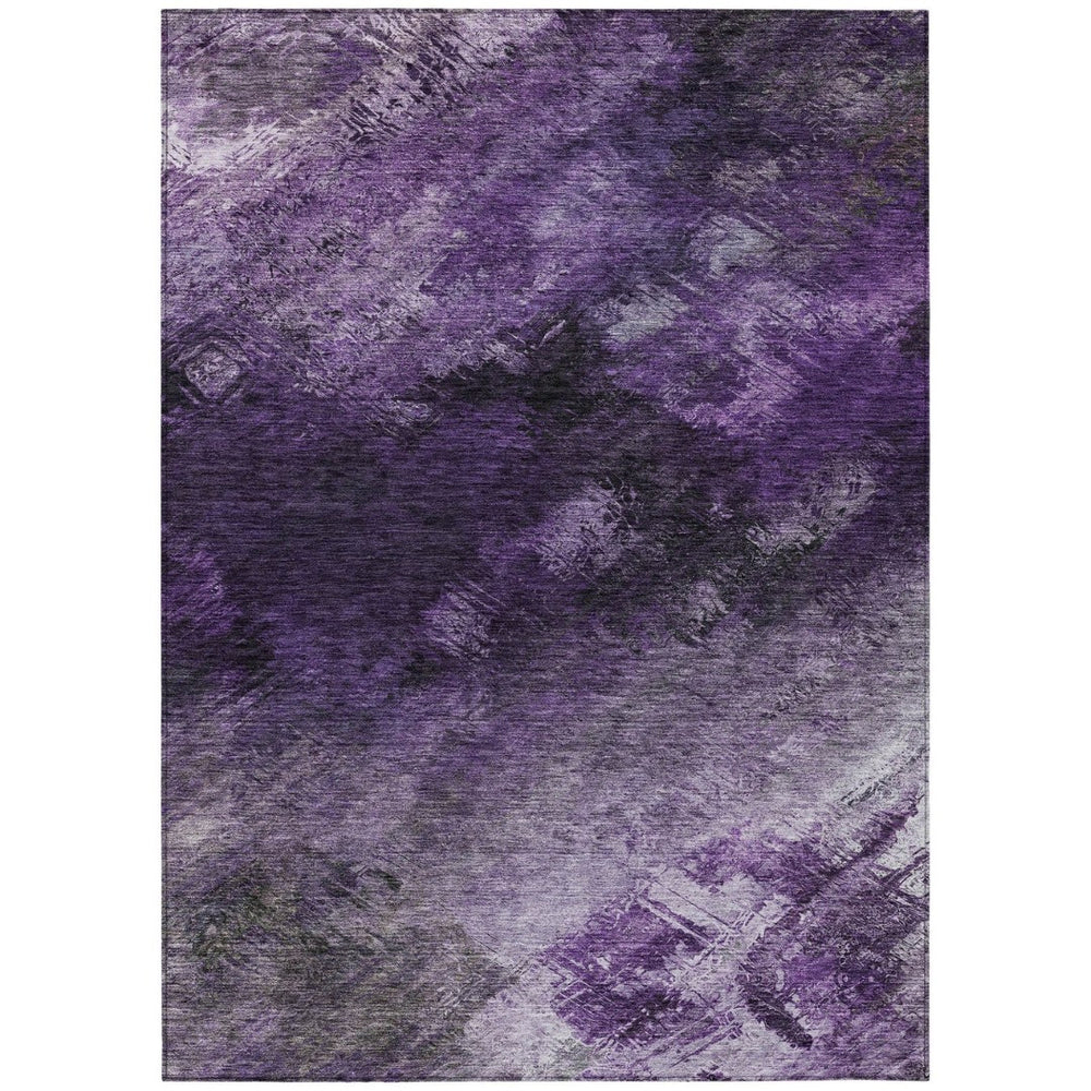 HomeRoots 9' Abstract Area Rug in Eggplant and Lavender – Stylish, Durable, Washable for Indoor and Outdoor Use 9' X 12' 577515