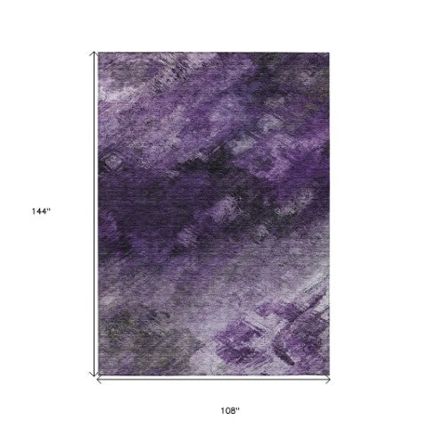 Homeroots 3' Add A Touch Of Elegance With A Navy Blue Abstract Washable Area Rug For Indoor Or Outdoor Use 9' X 12' Polyester 577515