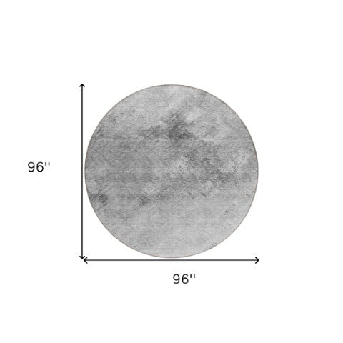 Homeroots 3' Add A Touch Of Elegance With A Navy Blue Abstract Washable Area Rug For Indoor Or Outdoor Use 8' Round Polyester 577519