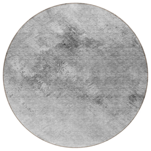 Homeroots 3' Add A Touch Of Elegance With A Navy Blue Abstract Washable Area Rug For Indoor Or Outdoor Use 8' Round Polyester 577519