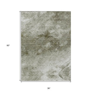 Homeroots 3' Add A Touch Of Elegance With A Navy Blue Abstract Washable Area Rug For Indoor Or Outdoor Use 3' X 5' Polyester 577523