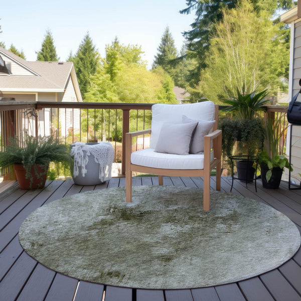 Homeroots 3' Add A Touch Of Elegance With A Navy Blue Abstract Washable Area Rug For Indoor Or Outdoor Use 8' Round Polyester 577525