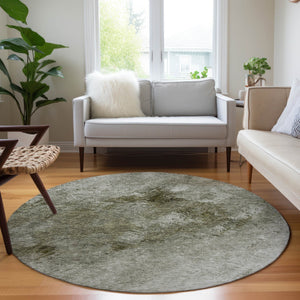 Homeroots 3' Add A Touch Of Elegance With A Navy Blue Abstract Washable Area Rug For Indoor Or Outdoor Use 8' Round Polyester 577525