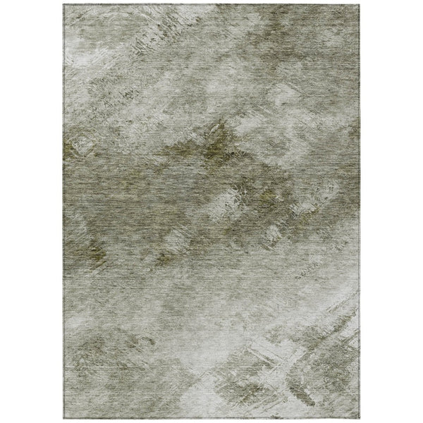 HomeRoots 5' Abstract Washable Indoor Outdoor Area Rug in Taupe, Beige, and Brown - Durable & Stylish Design 8' X 10' 577526