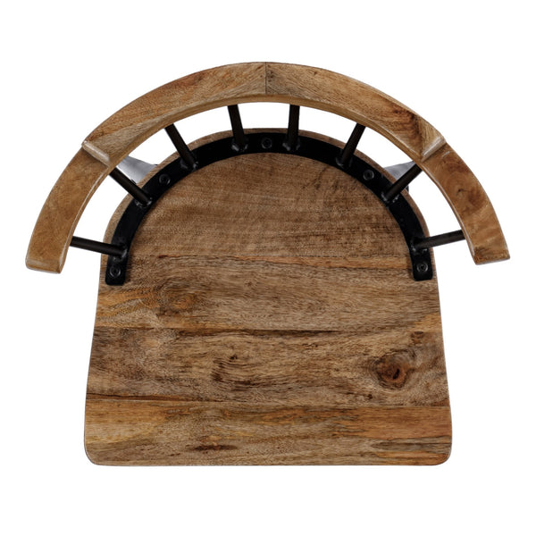 Butler Specialty Merrick Wood And Iron Bar Stool With Spindle Backrest - Timeless Elegance For Your Kitchen Or Bar Brown Iron,Mango Solids 5775330-butler