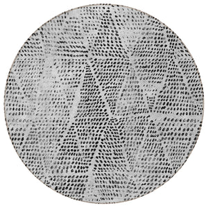 Homeroots 3' Artichoke Green Geometric Washable Area Rug - Durable Indoor Outdoor Design For Versatile Spaces 8' Round Polyester 577573