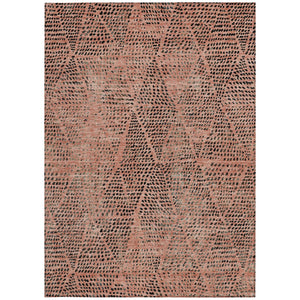 Homeroots 3' Artichoke Green Geometric Washable Area Rug - Durable Indoor Outdoor Design For Versatile Spaces 9' X 12' Polyester 577593