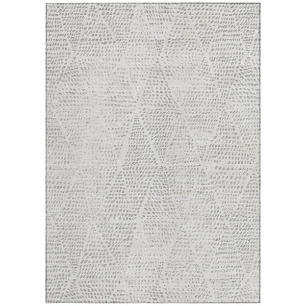 Homeroots 3' Artichoke Green Geometric Washable Area Rug - Durable Indoor Outdoor Design For Versatile Spaces 9' X 12' Polyester 577599