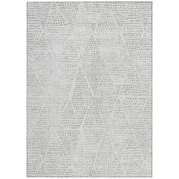 Homeroots 3' Artichoke Green Geometric Washable Area Rug - Durable Indoor Outdoor Design For Versatile Spaces 10' X 14' Polyester 577600