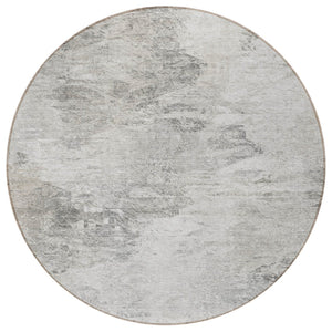 Homeroots 3'' Abstract Washable Indoor Outdoor Area Rug In Beige And Artichoke Green For Versatile Spaces 8' Round Polyester 577627