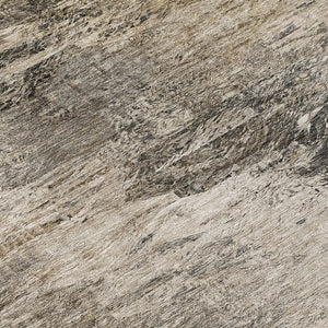 Homeroots 3'' Abstract Washable Indoor Outdoor Area Rug In Beige And Artichoke Green For Versatile Spaces 8' Round Polyester 577633