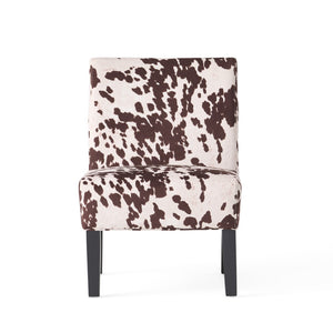 English Elm Accent Chair with Tapered Rubberwood Legs Plush Upholstered Seat Modern Living Room 57764.00NVLT