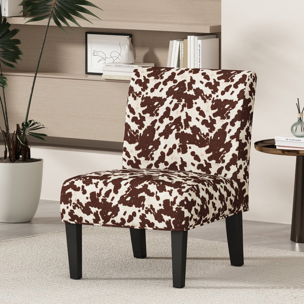 English Elm Accent Chair with Tapered Rubberwood Legs Plush Upholstered Seat Modern Living Room 57764.00NVLT