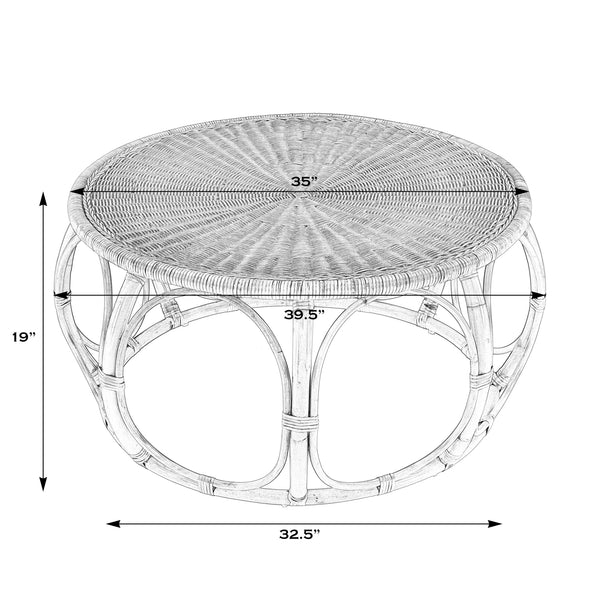 Savannah Round Woven Rattan Coffee Table 5776404 Natural Butler Specialty