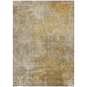 Homeroots 3' Beige Taupe And Ivory Abstract Washable Area Rug For Indoor And Outdoor Spaces, Stylish & Durable 8' X 10' Polyester 577640