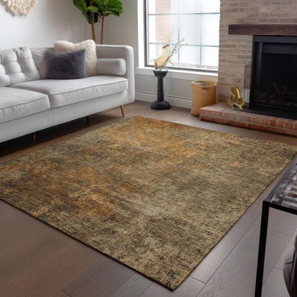 Homeroots 3' Beige Taupe And Ivory Abstract Washable Area Rug For Indoor And Outdoor Spaces, Stylish & Durable 3' X 5' Polyester 577643