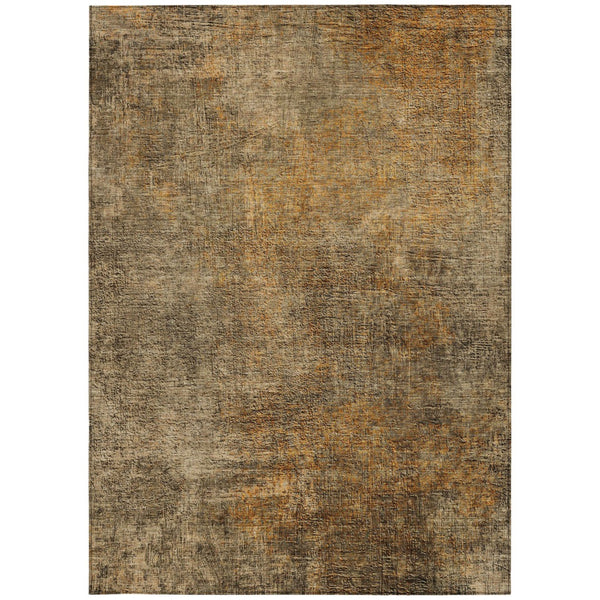 Homeroots 3' Beige Taupe And Ivory Abstract Washable Area Rug For Indoor And Outdoor Spaces, Stylish & Durable 10' X 14' Polyester 577648