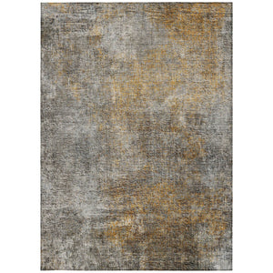 Homeroots 3' Beige Taupe And Ivory Abstract Washable Area Rug For Indoor And Outdoor Spaces, Stylish & Durable 5' X 8' Polyester 577650