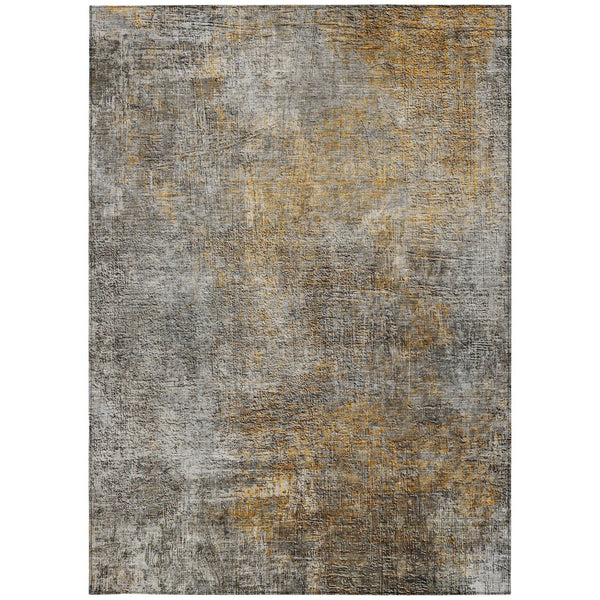 Homeroots 3' Beige Taupe And Ivory Abstract Washable Area Rug For Indoor And Outdoor Spaces, Stylish & Durable 5' X 8' Polyester 577650