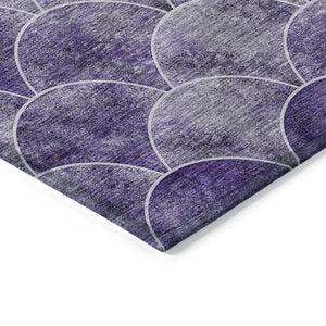 HomeRoots 5' Abstract Purple Lilac & Lavender Area Rug - Durable, Washable, Indoor/Outdoor, Modern Style 5' X 8' 577680