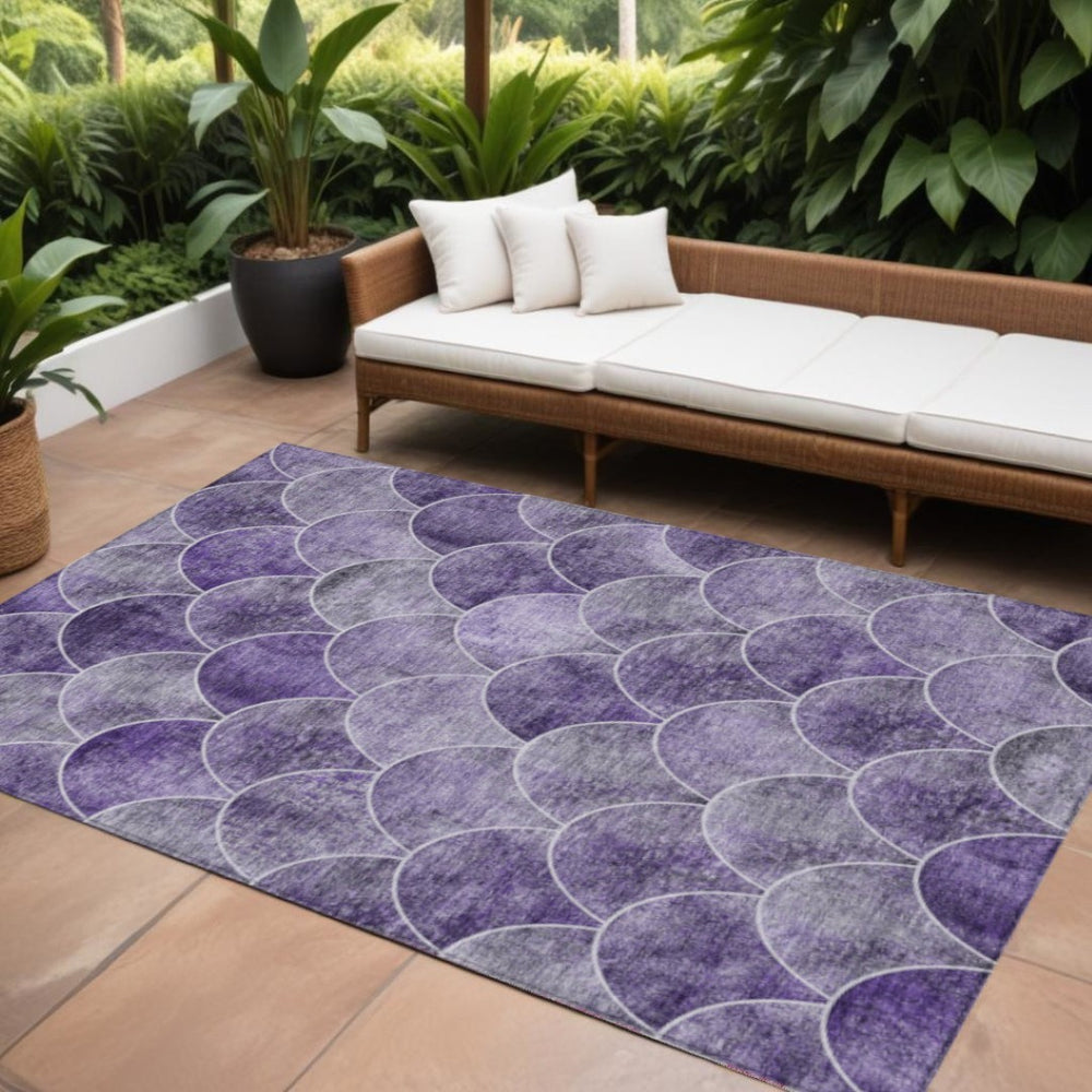 HomeRoots 9' Purple Lilac and Lavender Abstract Area Rug – Stylish, Washable for Indoor and Outdoor Spaces 9' X 12' 577683