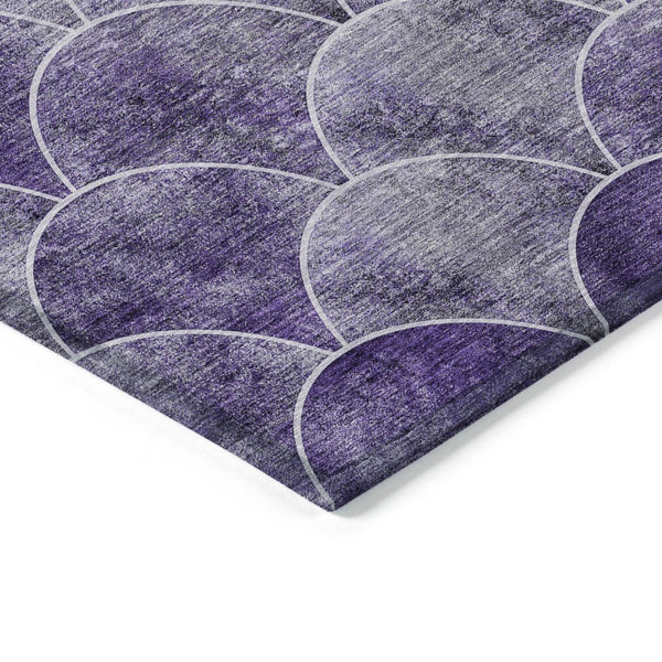 HomeRoots 5' Abstract Purple Lilac & Lavender Area Rug - Durable, Washable, Indoor/Outdoor, Modern Style 10' X 14' 577684