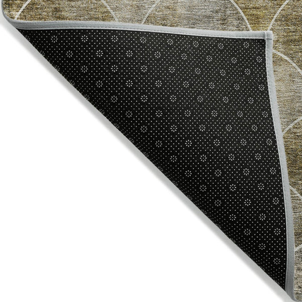HomeRoots 5' Stylish Taupe Beige & Gray Abstract Washable Area Rug for Indoor/Outdoor Spaces, Easy Care 10' X 14' 577690