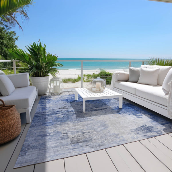 Homeroots 3' Abstract Artichoke Green And Lime Area Rug - Washable, Durable Design For Indoor & Outdoor Use 9' X 12' Polyester 577707