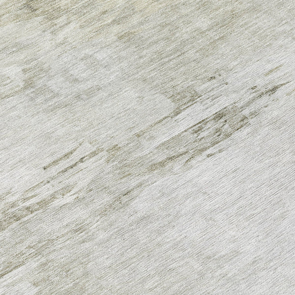 Homeroots 3' Abstract Artichoke Green And Lime Area Rug - Washable, Durable Design For Indoor & Outdoor Use 8' Round Polyester 577717