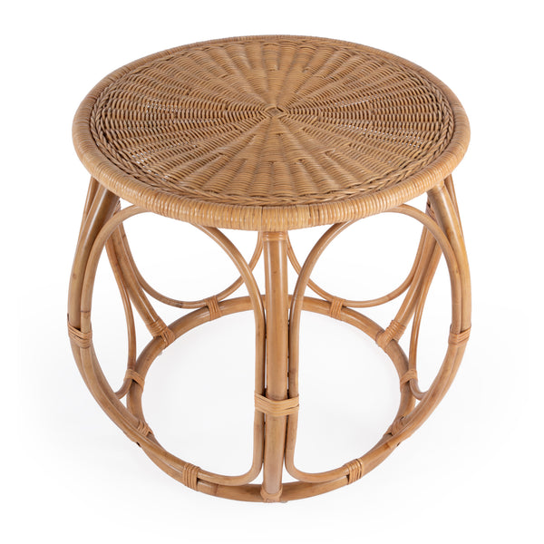 Savannah Round Woven Rattan End Table 5777404 Natural Butler Specialty