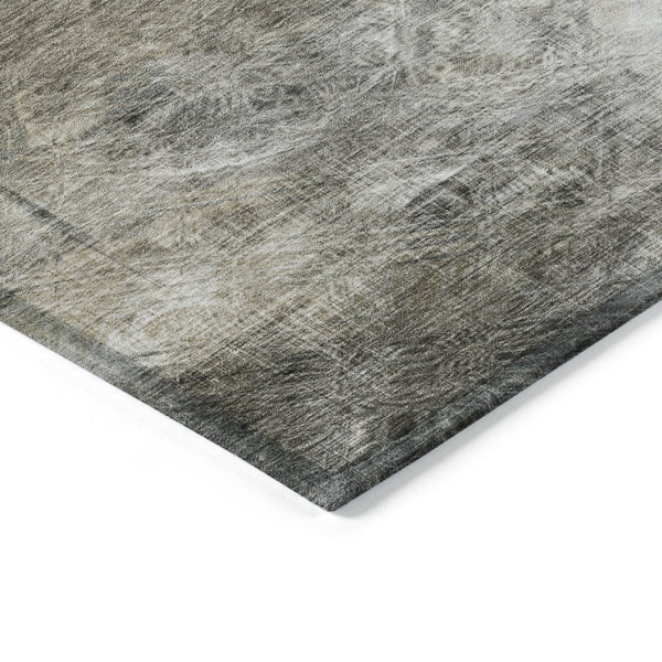 Homeroots 3' Beige Taupe And Gray Abstract Washable Area Rug For Indoor And Outdoor Comfort And Style 3' X 5' Polyester 577745