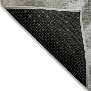 Homeroots 3' Beige Taupe And Gray Abstract Washable Area Rug For Indoor And Outdoor Comfort And Style 9' X 12' Polyester 577749