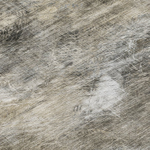Homeroots 3' Beige Taupe And Gray Abstract Washable Area Rug For Indoor And Outdoor Comfort And Style 10' X 14' Polyester 577750