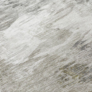 Homeroots 3' Beige Tan And Gray Abstract Washable Area Rug For Indoor And Outdoor Spaces, Durable & Stylish 8' Round Polyester 577753