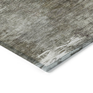 Homeroots 3' Beige Tan And Gray Abstract Washable Area Rug For Indoor And Outdoor Spaces, Durable & Stylish 10' X 14' Polyester 577762