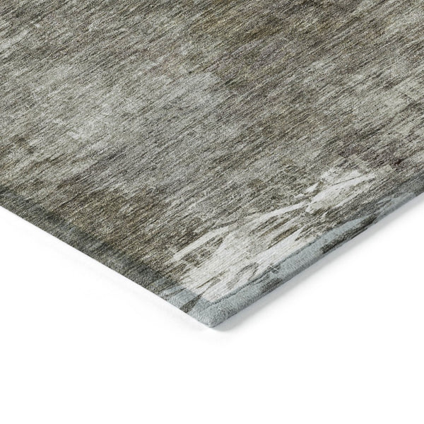 Homeroots 3' Beige Tan And Gray Abstract Washable Area Rug For Indoor And Outdoor Spaces, Durable & Stylish 10' X 14' Polyester 577762