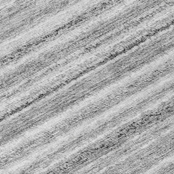 Homeroots 3' Denim Blue And Gray Striped Washable Area Rug For Indoor And Outdoor Use – Durable & Stylish! 8' Round Polyester 577783