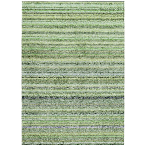Homeroots 3' Denim Blue And Gray Striped Washable Area Rug For Indoor And Outdoor Use – Durable & Stylish! 3' X 5' Polyester 577787