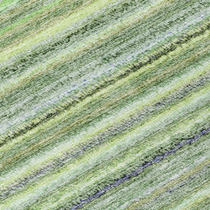 Homeroots 3' Denim Blue And Gray Striped Washable Area Rug For Indoor And Outdoor Use – Durable & Stylish! 8' Round Polyester 577789