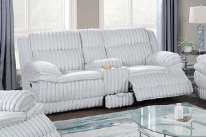 English Elm Modern Corduroy Reclining Loveseat and Chair Set with Console Storage Drawer B011S02404