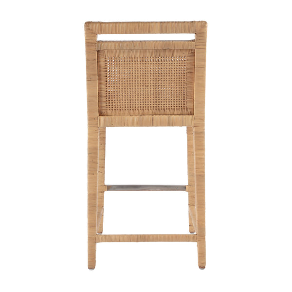 Butler Specialty Brielle Rattan Woven Counter Stool - Elegant Mahogany Design For Coastal Modern Dining Spaces Light Brown Mahogany,Rattan 5778404-butler