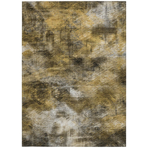 Homeroots 3' Beige Taupe And Gray Abstract Washable Area Rug For Indoor And Outdoor Comfort And Style 8' X 10' Polyester 577886