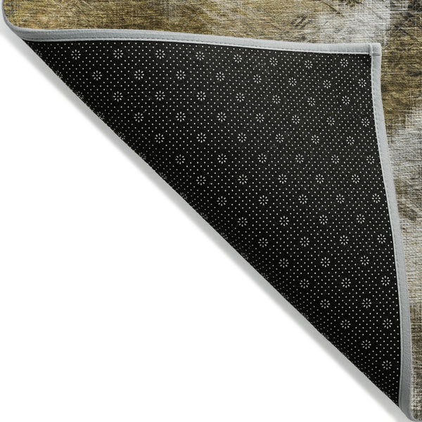 Homeroots 3' Beige Taupe And Gray Abstract Washable Area Rug For Indoor And Outdoor Comfort And Style 9' X 12' Polyester 577887