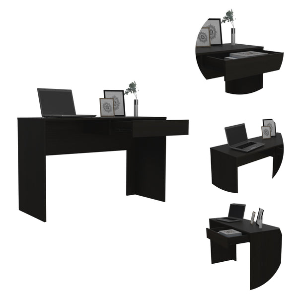 English Elm Acre Modern Writing Computer Desk With Hidden Drawer - Sleek Design For Home Offices & Small Spaces B20091886
