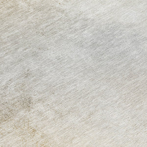 Homeroots 3' Ombre Beige Sky Blue And Teal Indoor Outdoor Area Rug – Durable, Washable, Stain Resistant Design 8' Round Polyester 577916