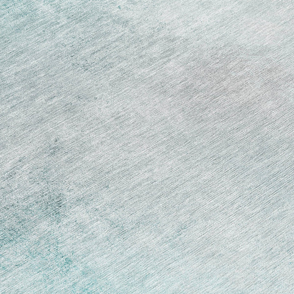 Homeroots 3' Ombre Beige Sky Blue And Teal Indoor Outdoor Area Rug – Durable, Washable, Stain Resistant Design 8' Round Polyester 577922