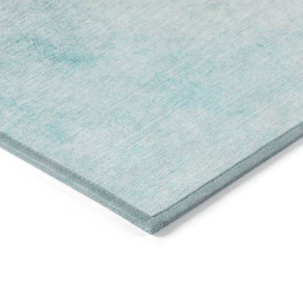 Homeroots 3' Ombre Beige Sky Blue And Teal Indoor Outdoor Area Rug – Durable, Washable, Stain Resistant Design 9' X 12' Polyester 577924