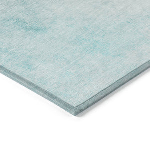 Homeroots 3' Ombre Beige Sky Blue And Teal Indoor Outdoor Area Rug – Durable, Washable, Stain Resistant Design 10' X 14' Polyester 577925